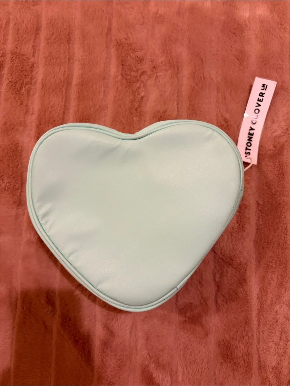 Stoney Clover Heart Open Top Pouch in Cotton Candy NWT